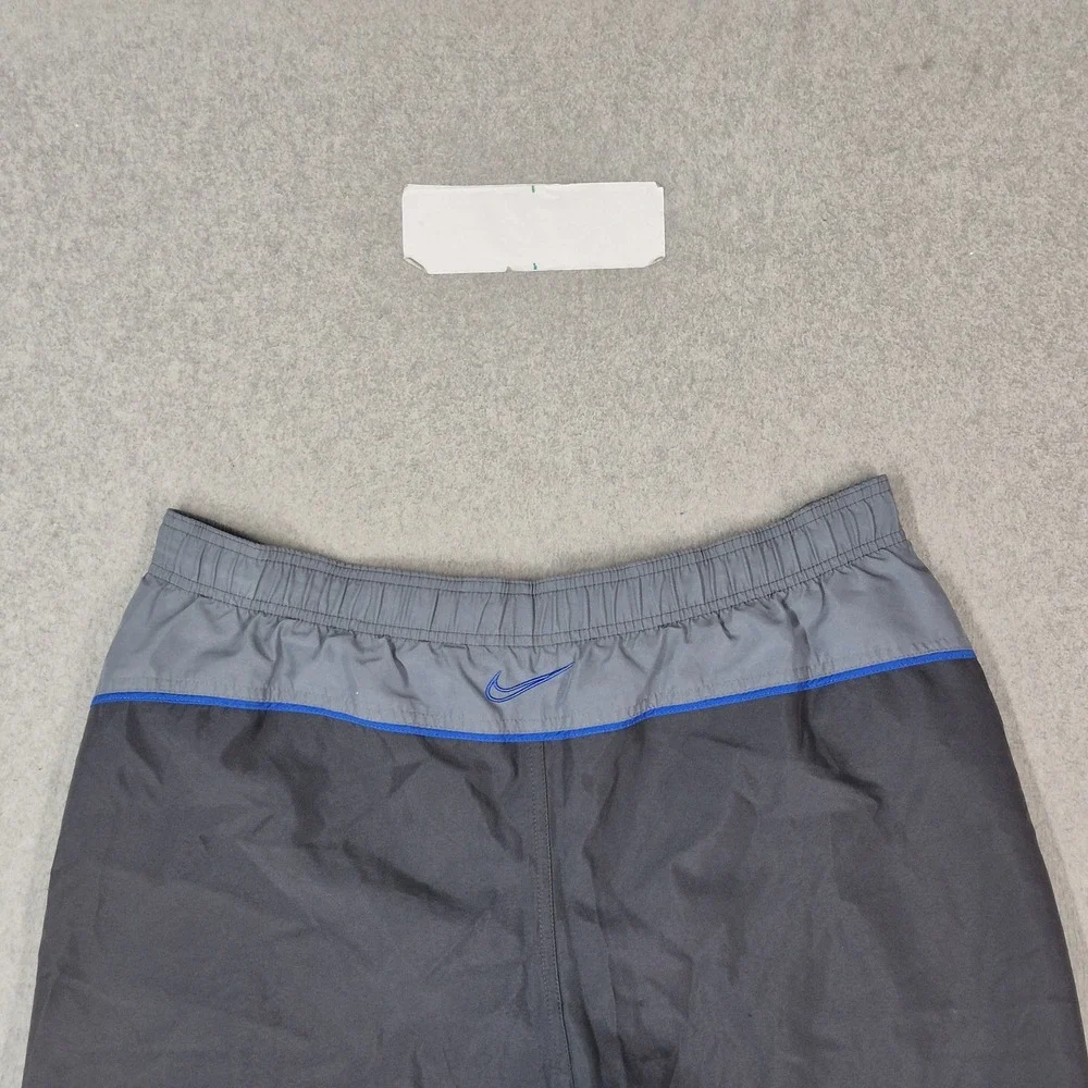 Nike Men Swimwear L Gray Swim Trunks Shorts Swoosh Logo Drawstring 8
